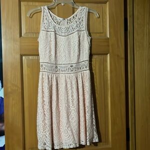 Pinky peach lace dress
